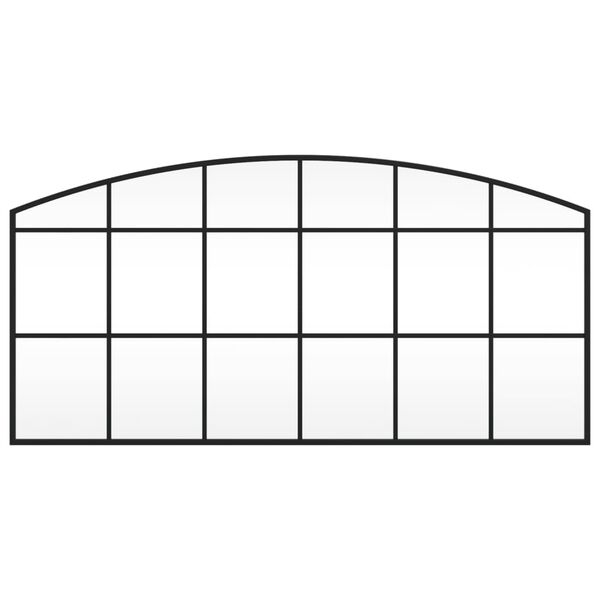 vidaXL Nástěnné zrcadlo černé 100 x 50 cm oblouk železo