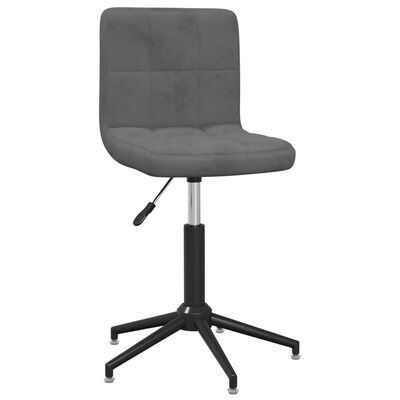vidaXL Otočná kancelářská židle tmavě šedá samet
