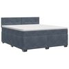 vidaXL Postel boxspring s matrac&iacute; s čelo Tmavě &scaron;ed&aacute; 160 x 200 cm Samet