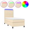 vidaXL Box spring postel s matrac&iacute; a LED kr&eacute;mov&aacute; 80 x 200 cm textil