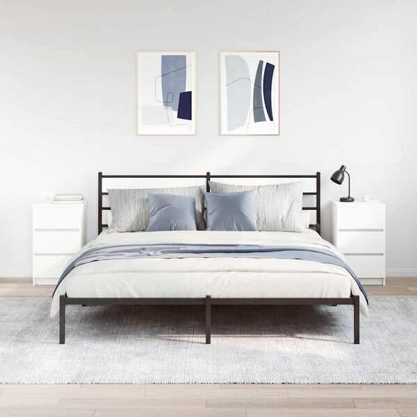 vidaXL Noční stolky se 3 zásuvkami 2 ks bílé 39x35x65 cm