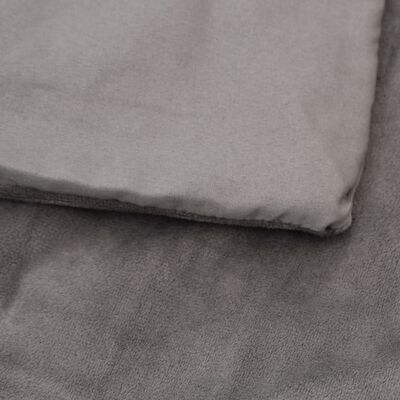 vidaXL Zátěžová deka s povlečením šedá 135 x 200 cm 6 kg textil