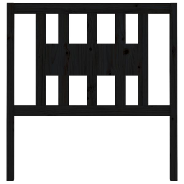 vidaXL Čelo postele čern&eacute; 81 x 4 x 100 cm masivn&iacute; borovice