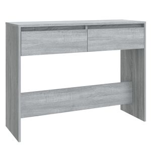 vidaXL Konzolov&yacute; stolek &scaron;ed&yacute; sonoma 100x35x76,5 cm kompozitn&iacute; dřevo