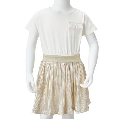 Dětské šaty s krátkým rukávem ecru 92