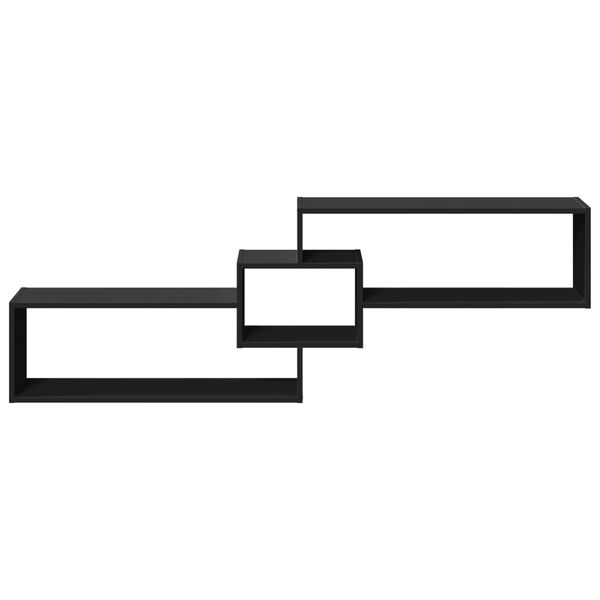 vidaXL N&aacute;stěnn&aacute; skř&iacute;ňka 158 x 18 x 53 cm čern&aacute; kompozitn&iacute; dřevo