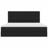 vidaXL Postel s &uacute;ložn&yacute;m prostorem a matrac&iacute; Čern&aacute; 200 x 200 cm samet