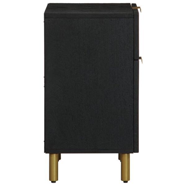 vidaXL Nočn&iacute; stolek čern&yacute; 50 x 33 x 60 cm kompozitn&iacute; dřevo