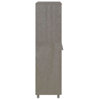 vidaXL Šatní skříň HAMAR světle šedá 89 x 50 x 180 cm masivní borovice