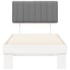 vidaXL R&aacute;m postele s čalouněn&yacute;m čelem s čelo Světle &scaron;ed&aacute; 90 x 200 cm