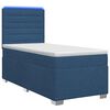 vidaXL Postel boxspring s matrac&iacute; s LED p&aacute;sky Modr&aacute; 80 x 200 cm Textil