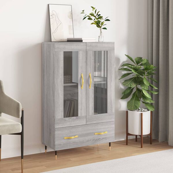 vidaXL Skř&iacute;ň highboard &scaron;ed&aacute; sonoma 69,5 x 31 x 115 cm kompozitn&iacute; dřevo