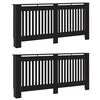 vidaXL Kryt radi&aacute;toru 2 pcs Čern&aacute; 172 x 19 x 81,5 cm Kompozitn&iacute; dřevo