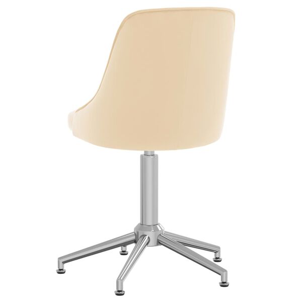 vidaXL Otočn&aacute; j&iacute;deln&iacute; židle kr&eacute;mov&aacute; samet