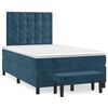 vidaXL Box spring postel s matrac&iacute; tmavě modr&aacute; 120x190 cm samet