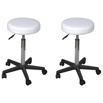 vidaXL Kancelářské stoličky 2 ks bílé 35,5x84 cm umělá kůže