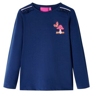 Dětsk&eacute; tričko s dlouh&yacute;m ruk&aacute;vem n&aacute;mořnicky modr&eacute; 104