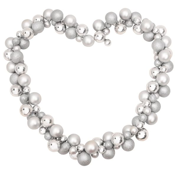 vidaXL V&aacute;nočn&iacute; girlanda s koulemi stř&iacute;brn&aacute; 175 cm polystyren