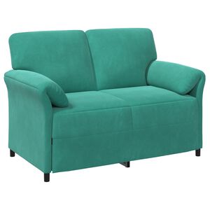 vidaXL Sofa pro dvě osoby Tyrkysov&aacute; 138 x 83 x 95 cm Samet