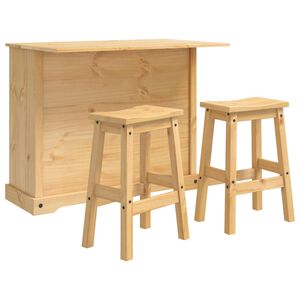 vidaXL Sada kuchyňsk&yacute;ch ostrůvků 3 ks Medov&yacute; vosk 112 x 70 x 91,5 cm