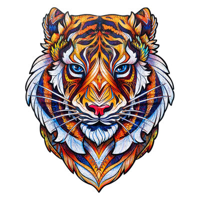 UNIDRAGON 273dílné dřevěné puzzle Lovely Tiger King Size 30 x 38 cm