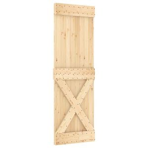 vidaXL Posuvn&eacute; dveře NARVIK Přirozen&aacute; a čern&aacute; 70 x 210 cm (213,5 cm)