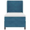 vidaXL Postel s boxspringem s čelo Tmavě modr&aacute; 200 x 100 cm Polyester