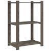 vidaXL 3patrov&yacute; &uacute;ložn&yacute; reg&aacute;l &scaron;ed&yacute; 60 x 38 x 90 cm masivn&iacute; borov&eacute; dřevo