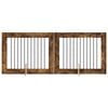 vidaXL Z&aacute;brana pro psy se stojany 2 pcs Kouřov&yacute; dub 100 x 80 cm