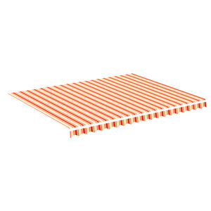 vidaXL N&aacute;hradn&iacute; plachta na mark&yacute;zu žlut&aacute; a oranžov&aacute; 4,5 x 3,5 m polyesterov&aacute;