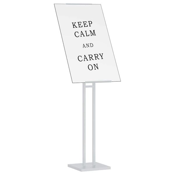 vidaXL St&aacute;nky pro veletrhy B&iacute;l&aacute; 26,5 x 26,5 x 127 cm Ocel