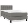 vidaXL Box spring postel s matrac&iacute; tmavě &scaron;ed&aacute; 100 x 200 cm textil