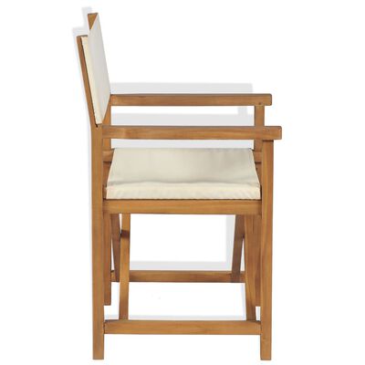 vidaXL Skládací režisérské židle 2 ks masivní teakové dřevo