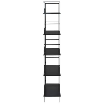 vidaXL 5patrová knihovna černá 60 x 27,6 x 158,5 cm kompozitní dřevo
