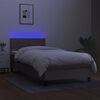 vidaXL Box spring postel s matrac&iacute; a LED taupe 80 x 200 cm textil