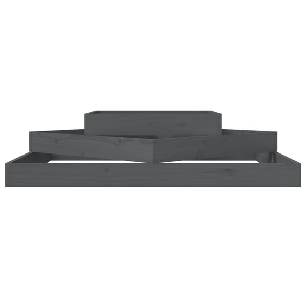 vidaXL Truhl&iacute;k &scaron;ed&yacute; 112 x 112 x 27 cm masivn&iacute; borov&eacute; dřevo