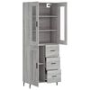 vidaXL Skř&iacute;ň highboard &scaron;ed&aacute; sonoma 69,5 x 34 x 180 cm kompozitn&iacute; dřevo