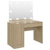 vidaXL Kosmetick&yacute; stolek s LED světly 110 x 55 x 145 cm MDF dub