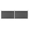 vidaXL Zahradn&iacute; plot WPC 353 x 105 cm čern&yacute;