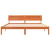 vidaXL R&aacute;m postele s čelo Hněd&aacute; 200 x 200 cm Masivn&iacute; borov&eacute; dřevo