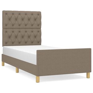 vidaXL R&aacute;m postele bez matrac&iacute; taupe 80x200 cm textil