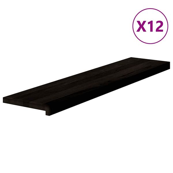 vidaXL N&aacute;&scaron;lapy na schody 12 ks světle hněd&eacute; 110x25x2 cm masivn&iacute; dub