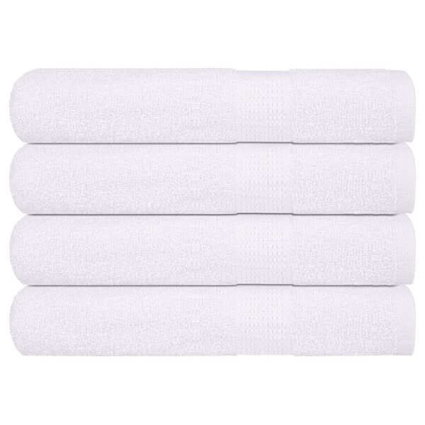 vidaXL Ručn&iacute;ky FROGN 4 ks b&iacute;l&eacute; 100x200 cm 360 g/m&sup2;