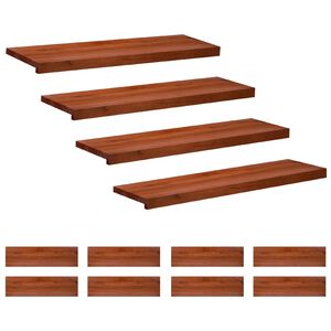 vidaXL Schodi&scaron;ťov&eacute; n&aacute;&scaron;lapy 12 ks 100 x 30 x 2 cm Hněd&aacute;