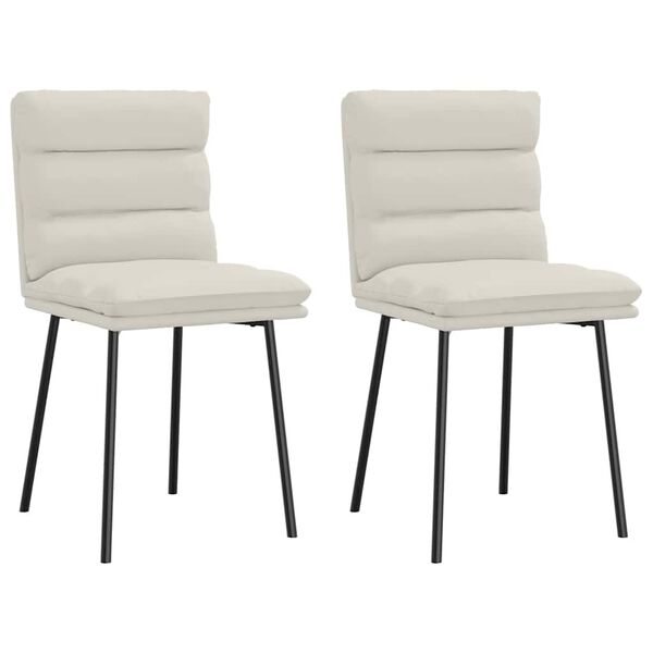 vidaXL j&iacute;deln&iacute; židle 2 ks kr&eacute;mov&eacute; samet