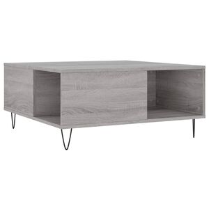 vidaXL Konferenčn&iacute; stolek &scaron;ed&yacute; sonoma 80x80x36,5 cm kompozitn&iacute; dřevo