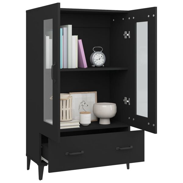 vidaXL Highboard čern&yacute; 70 x 31 x 115 cm kompozitn&iacute; dřevo