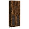vidaXL Skř&iacute;ň highboard kouřov&yacute; dub 69,5 x 34 x 180 cm kompozitn&iacute; dřevo