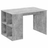 FMD Psac&iacute; stůl s bočn&iacute;mi policemi 117 x 73 x 75 cm betonově &scaron;ed&yacute;