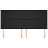 vidaXL Čelo postele čern&eacute; 160x5x118/128 cm uměl&aacute; kůže